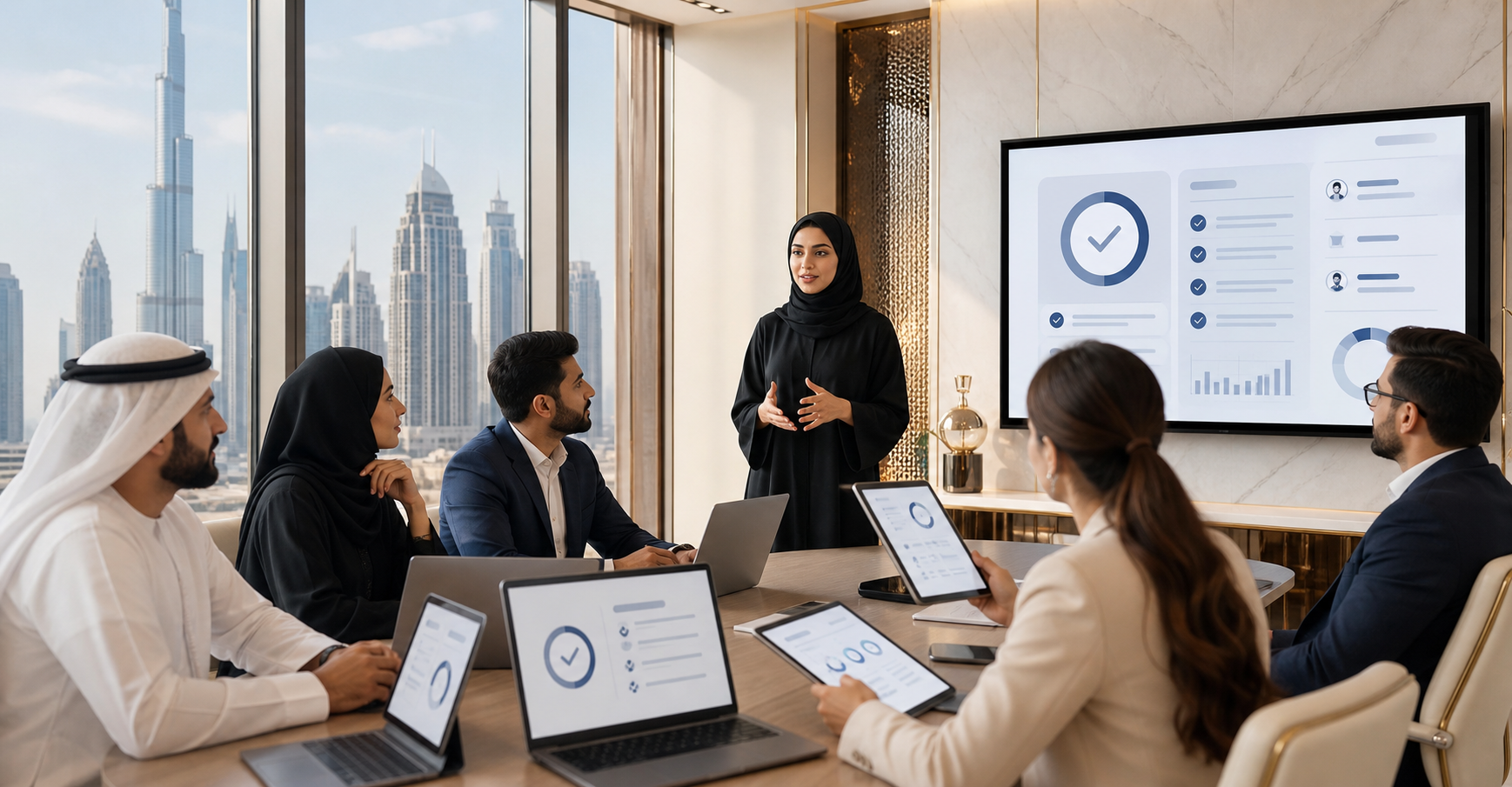 Course management dashboard for UAE corporate LMS training programs