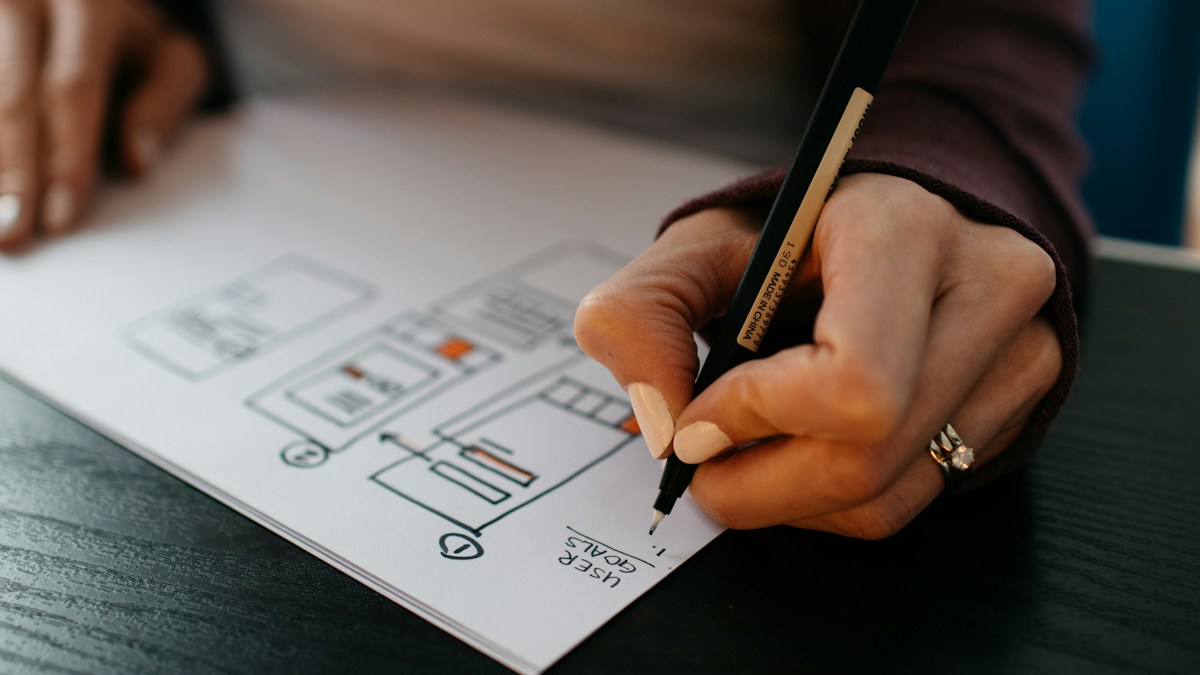 UI/UX product designers and full-stack web developers wireframing a custom enterprise LMS portal and mobile learning app
